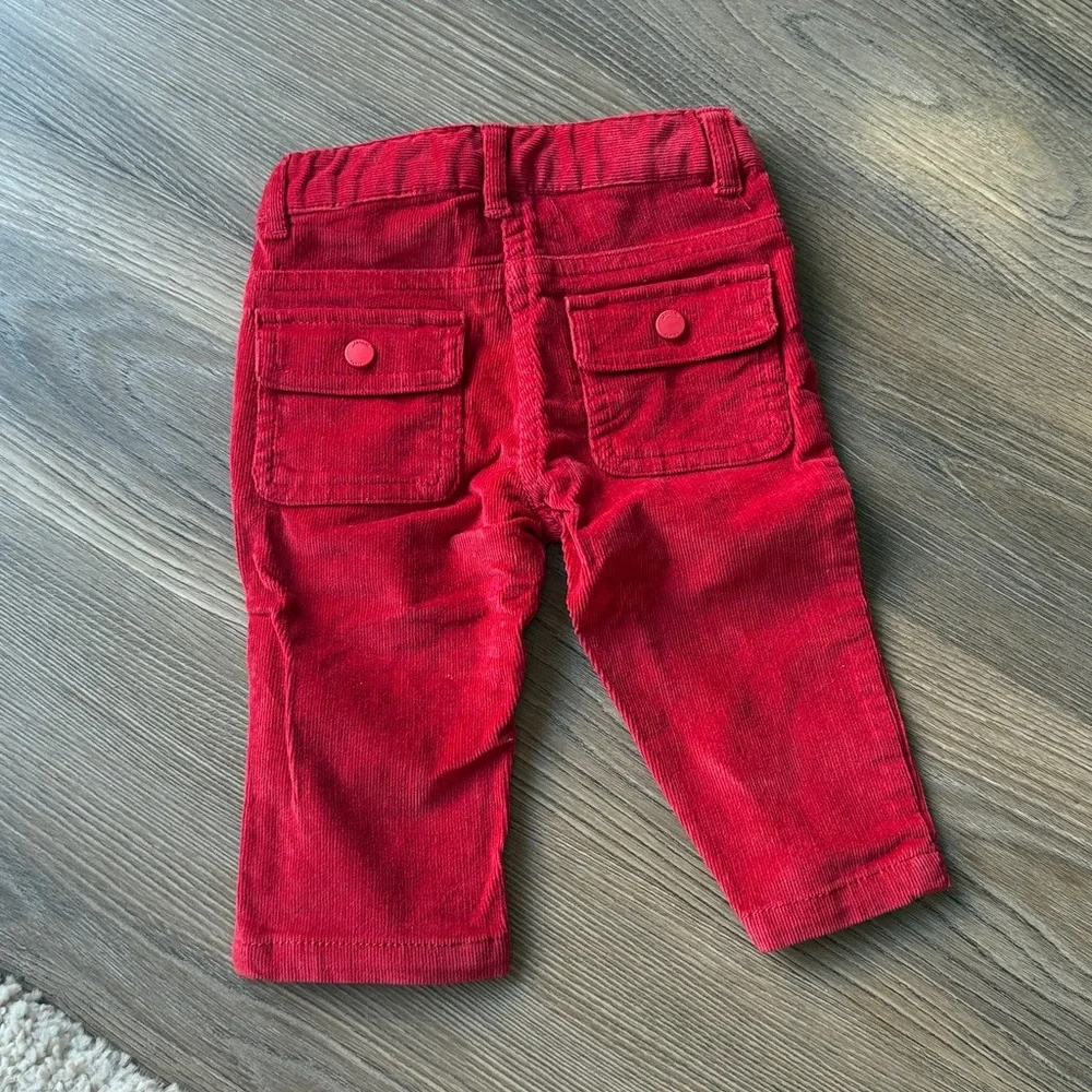 Jacadi red corduroy pants size 6m